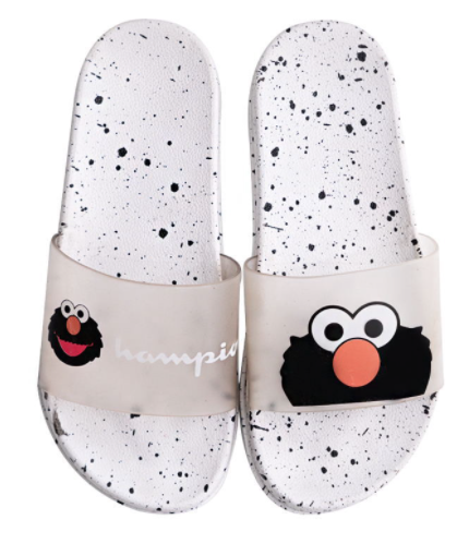 KL800 - Cute Elmo Sandal White Black